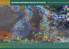 Canal de baja presión y circulación ciclónica mantendrán temporal lluvioso