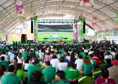 Vibra Parque Primavera Oaxaqueña con grito de ¡Goool!; Un éxito la transmisión de partido inaugural del Mundial 2026