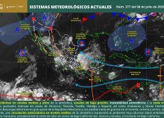 Ingreso de onda tropical número 16 favorecerá lluvias y tiempo inestable en Oaxaca