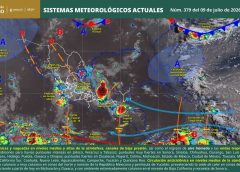 Interacción de ondas tropicales favorecerá lluvias fuertes en el estado