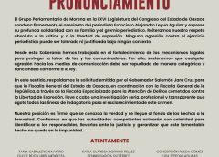 Grupo Parlamentario de Morena condena asesinato del periodista Alejandro Leyva