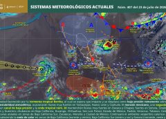 Lluvias, vientos fuertes y mar de fondo marcarán las condiciones del tiempo en Oaxaca