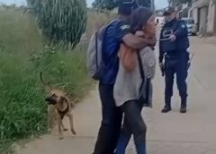 Policía Municipal de Santa Lucía neutraliza a hombre armado con machete y rescata a una mujer