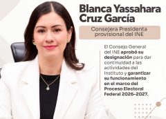 La oriunda de la Mixteca oaxaqueña, Blanca Yassahara Cruz García asumió de manera provisional la presidencia del INE