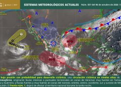 Emiten alerta preventiva por lluvias intensas a torrenciales en zonas de Oaxaca